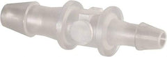 Made in USA - 1/8 x 3/32" Barb, Polypropylene Single Barbed Tube Reducer - Natural - Benchmark Tooling