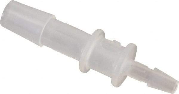 Made in USA - 1/4 x 1/8" Barb, Polypropylene Single Barbed Tube Reducer - Natural - Benchmark Tooling