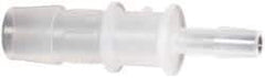 Made in USA - Polypropylene Single Barbed Tube Reducer - Natural - Benchmark Tooling