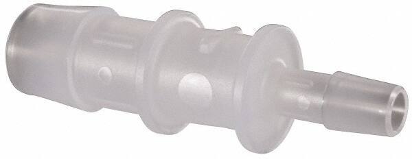 Made in USA - Polypropylene Single Barbed Tube Reducer - Natural - Benchmark Tooling