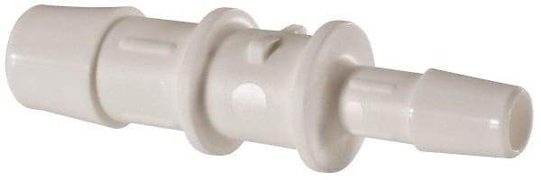 Made in USA - Polypropylene Single Barbed Tube Reducer - White - Benchmark Tooling