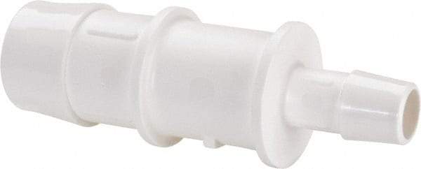 Made in USA - Polypropylene Single Barbed Tube Reducer - White - Benchmark Tooling