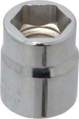 Proto - 7/16", 3/8" Drive, Standard Hand Socket - 6 Points, 7/8" OAL, Chrome Finish - Benchmark Tooling