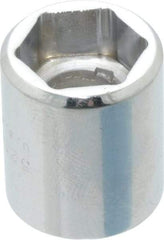 Proto - 1/2", 3/8" Drive, Standard Hand Socket - 6 Points, 7/8" OAL, Chrome Finish - Benchmark Tooling