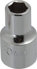 Proto - 1/2" Drive, Standard Hand Socket - 6 Points, 1-1/2" OAL, Chrome Finish - Benchmark Tooling