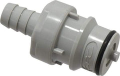 CPC Colder Products - 3/8" Nominal Flow, 3/8" ID, Male, Inline Hose Barb-Male Plug - 60 Max psi, 32 to 230°F, Polypropylene Coupling, EPDM O-Ring - Benchmark Tooling