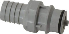 CPC Colder Products - 3/8" Nominal Flow, 5/8" ID, Male, Inline Hose Barb-Male Plug - 60 Max psi, 32 to 230°F, Polypropylene Coupling, EPDM O-Ring - Benchmark Tooling