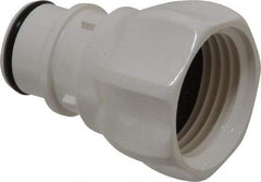 CPC Colder Products - 3/8" Nominal Flow, 3/4 NHR Thread, Female, Inline Threaded-Male Plug - 125 Max psi, -40 to 280°F, Polysulfone Coupling, EPDM O-Ring - Benchmark Tooling