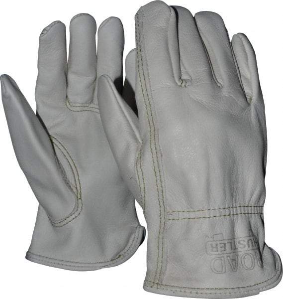 MCR Safety - Size S (7) Grain Cowhide General Protection Work Gloves - For Work & Driver, Uncoated, Slip-On Cuff, Full Fingered, Cream, Paired - Benchmark Tooling