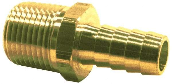 Cerro - 1/2 NPTF Thread Hose Barb x Male NPT Connector - 3/4" ID Hose, Brass - Benchmark Tooling