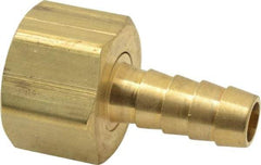 Dixon Valve & Coupling - 1/2 NPSM Thread Hose Barb Gasket Seat x Female NPSM Swivel Connector - 3/8" ID Hose, Brass - Benchmark Tooling