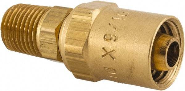 Dixon Valve & Coupling - 1/4 NPTF, Reusable Hose Male Fitting - 5/16" Hose ID x 9/16" Hose OD - Benchmark Tooling