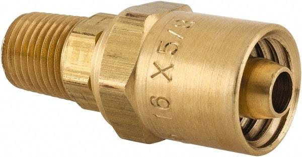 Dixon Valve & Coupling - 1/4 NPTF, Reusable Hose Male Fitting - 5/16" Hose ID x 5/8" Hose OD - Benchmark Tooling