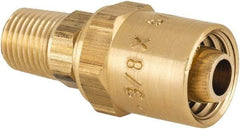 Dixon Valve & Coupling - 1/4 NPTF, Reusable Hose Male Fitting - 3/8" Hose ID x 5/8" Hose OD - Benchmark Tooling