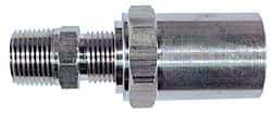 Dixon Valve & Coupling - 1/4 NPTF, Reusable Hose Male Fitting - 1/2" Hose ID x 1" Hose OD - Benchmark Tooling