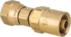 Dixon Valve & Coupling - 1/4 NPSM, Reusable Hose Female Swivel Fitting - 1/4" Hose ID x 1/2" Hose OD - Benchmark Tooling