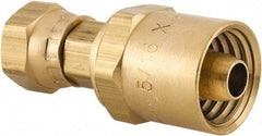 Dixon Valve & Coupling - 1/4 NPSM, Reusable Hose Female Swivel Fitting - 5/16" Hose ID x 11/16" Hose OD - Benchmark Tooling