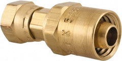 Dixon Valve & Coupling - 1/4 NPSM, Reusable Hose Female Swivel Fitting - 3/8" Hose ID x 5/8" Hose OD - Benchmark Tooling