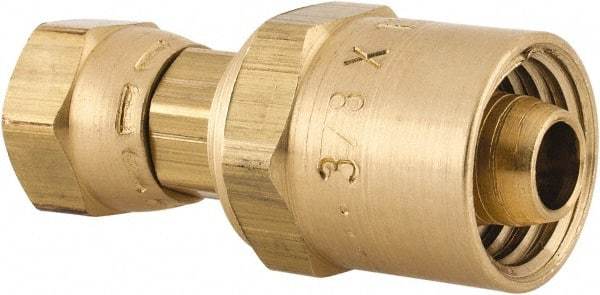 Dixon Valve & Coupling - 1/4 NPSM, Reusable Hose Female Swivel Fitting - 3/8" Hose ID x 11/16" Hose OD - Benchmark Tooling