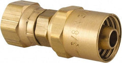 Dixon Valve & Coupling - 3/8 NPSM, Reusable Hose Female Swivel Fitting - 3/8" Hose ID x 3/4" Hose OD - Benchmark Tooling