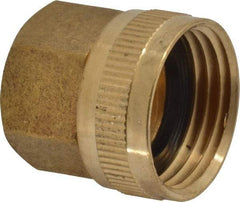 Cerro - 1/2 FPT & 3/4 FGHT Garden Hose Fitting - Brass, Female Hose to Female Pipe Swivel Connector - Benchmark Tooling