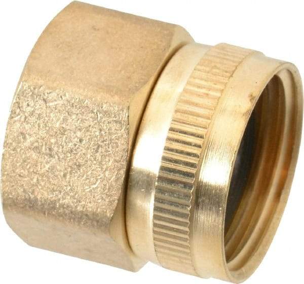 Cerro - 3/4 FPT & 3/4 FGHT Garden Hose Fitting - Brass, Female Hose to Female Pipe Swivel Connector - Benchmark Tooling