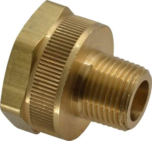 Dixon Valve & Coupling - 3/8 NPTF & 3/4 NH Garden Hose Fitting - Brass, Female Hose to Male Pipe Connector - Benchmark Tooling