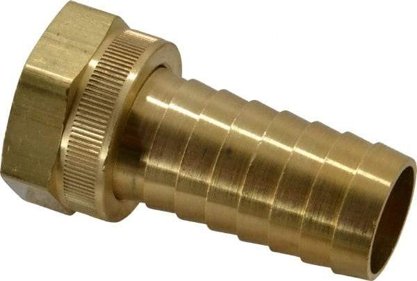 Dixon Valve & Coupling - 1 NH Garden Hose Fitting - Brass, Long Shank Female Swivel Connector - Benchmark Tooling