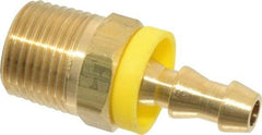 Cerro - 1/4" ID 3/8 NPTF Barbed Push On Male Connector - Brass - Benchmark Tooling