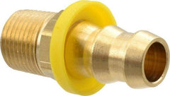 Cerro - 1/2" ID 3/8 NPTF Barbed Push On Male Connector - Brass - Benchmark Tooling