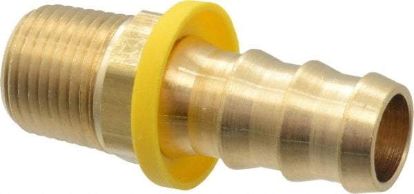 Cerro - 5/8" ID 1/2 NPTF Barbed Push On Male Connector - Brass - Benchmark Tooling