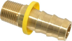 Dixon Valve & Coupling - 3/4" ID 1/2 NPTF Barbed Push On Male Connector - Brass - Benchmark Tooling