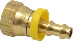 Dixon Valve & Coupling - 1/4" ID 1/4 NPSM Barbed Push On Female Connector - Brass - Benchmark Tooling