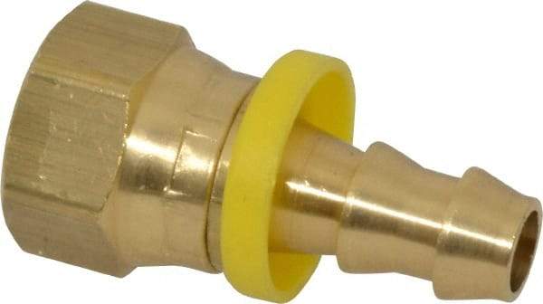 Dixon Valve & Coupling - 3/8" ID 3/8 NPSM Barbed Push On Female Connector - Brass - Benchmark Tooling