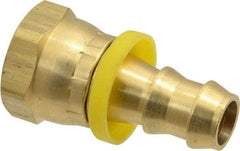 Dixon Valve & Coupling - 1/2" ID 1/2 NPSM Barbed Push On Female Connector - Brass - Benchmark Tooling