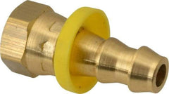 Dixon Valve & Coupling - 3/8" ID 1/4 NPSM Barbed Push On Female Connector - Brass - Benchmark Tooling