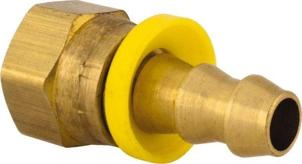 Dixon Valve & Coupling - 3/8" ID 3/8 NPSM Barbed Push On Female Connector - Brass - Benchmark Tooling