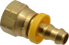 Dixon Valve & Coupling - 5/16" ID 5/8 UNF Barbed Push On Female Connector - 3/8" OD, Brass - Benchmark Tooling