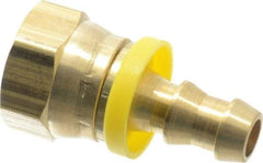 Cerro - 3/8" ID 3/4 UNF Barbed Push On Female Connector - 1/2" OD, Brass - Benchmark Tooling