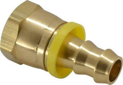 Dixon Valve & Coupling - 1/2" ID 7/8 UNF Barbed Push On Female Connector - 5/8" OD, Brass - Benchmark Tooling