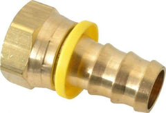 Cerro - 3/4" ID 1-1/16 UNF Barbed Push On Female Connector - 3/4" OD, Brass - Benchmark Tooling