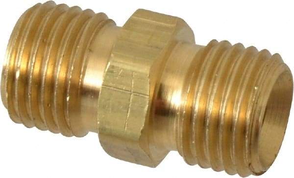 Dixon Valve & Coupling - 1/4 Male Thread, Brass Industrial Pipe Hex Nipple - MNPSM, 1,000 psi - Benchmark Tooling