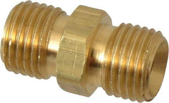 Dixon Valve & Coupling - 1/4 Male Thread, Brass Industrial Pipe Hex Nipple - MNPSM, 1,000 psi - Benchmark Tooling