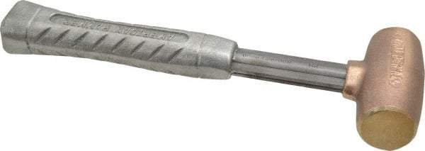 American Hammer - 3 Lb Head 1-1/2" Face Bronze Head Hammer - 11-1/2" OAL, Aluminum Handle - Benchmark Tooling