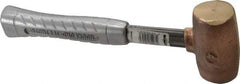 American Hammer - 4 Lb Head 1-3/4" Face Bronze Head Hammer - 11-1/2" OAL, Aluminum Handle - Benchmark Tooling