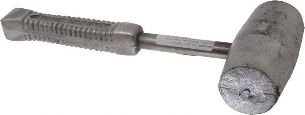 American Hammer - 10 Lb Head 2-1/2" Face Lead Alloy Nonmarring Lead Hammer - 13-1/2" OAL, Aluminum Handle - Benchmark Tooling