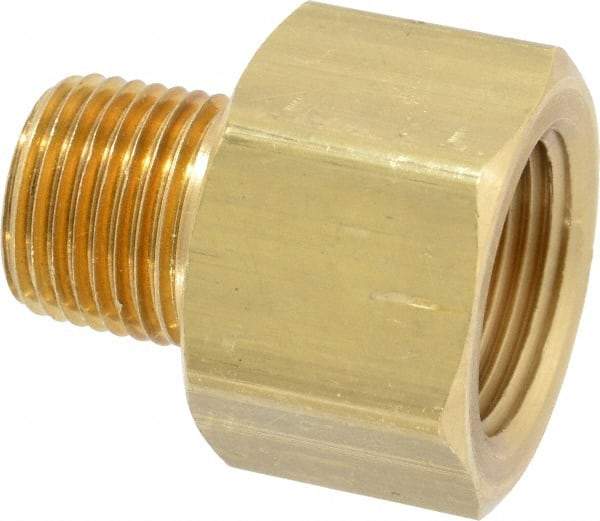 Dixon Valve & Coupling - 1/2 Male Thread x 3/4 Female Thread, Brass Industrial Pipe Adapter - MNPTF x FNPTF, 1,000 psi - Benchmark Tooling