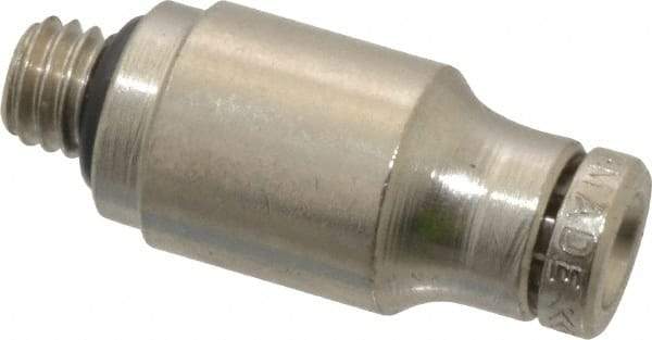 Norgren - 10-32 UNF, Nickel Plated Brass Push-to-Connect Tube Male Connector - 260 Max psi, Tube to Male UNF Connection - Benchmark Tooling