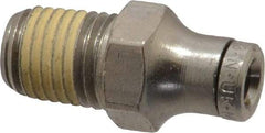 Norgren - 1/16 NPTF, Nickel Plated Brass Push-to-Connect Tube Male Connector - 260 Max psi, Tube to Male NPT Connection - Benchmark Tooling