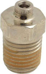 Norgren - 1/4 NPTF, Nickel Plated Brass Push-to-Connect Tube Male Connector - 260 Max psi, Tube to Male NPT Connection - Benchmark Tooling